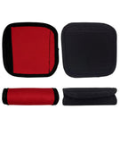 4Piece Luggage Handle Wrap Set, Red And Black Suitcase Handle Covers, Bag Handle Protectors And Identifiers For Travel And Busi