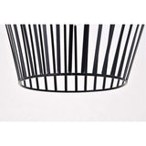 Living District Ronnie 1-Light Modern Metal Pendant In Black Finish