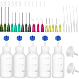 Ehoycq 30ml Glue Precision Tip Applicator Bottle,Needle Tip Squeeze Bottle with 14ga 16ga 18ga 20ga 25ga Blunt Needle Oiler and 