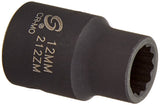 SUNEX TOOLS 212zm 1/2Inch Drive 12mm 12Point Impact Socket