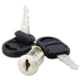 Alera VA501111 Core Removable Lock and Key Set, Silver, Two Keys/set