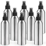 8 Pcs 150ml/5oz Aluminum Fine Mist Spray Bottles Reusable Fine Mist Sprayer Bottle Metal Atomizer Cosmetic Storage for Travel To