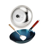 MERISHOPP Wok Pan Chef for Induction Cooker Boiling Chinese Wok for Restaurant Cooking Pot Diameter 30cm| Nonstick Wok | Kitchen