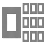ENERLITES Screwless Decorator Wall Plate Child Safe Outlet Cover, Size 1Gang 4.68 H x 2.93 L, Unbreakable Polycarbonate Therm