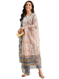 Gosriki Women'S Cotton Blend Straight Printed Kurta With Pant & Dupatta (Kuntu Blue-Nwg-Gs_Xxl_Blue_Xx-Large),Blue,2,B0CBPTP5RT