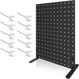 OVRRCSME 1 PCS Pegboard Display Stand With 10 Peg Hooks for Retail Craft Shows & Fairs - Metal Product Merchandise Display Rack