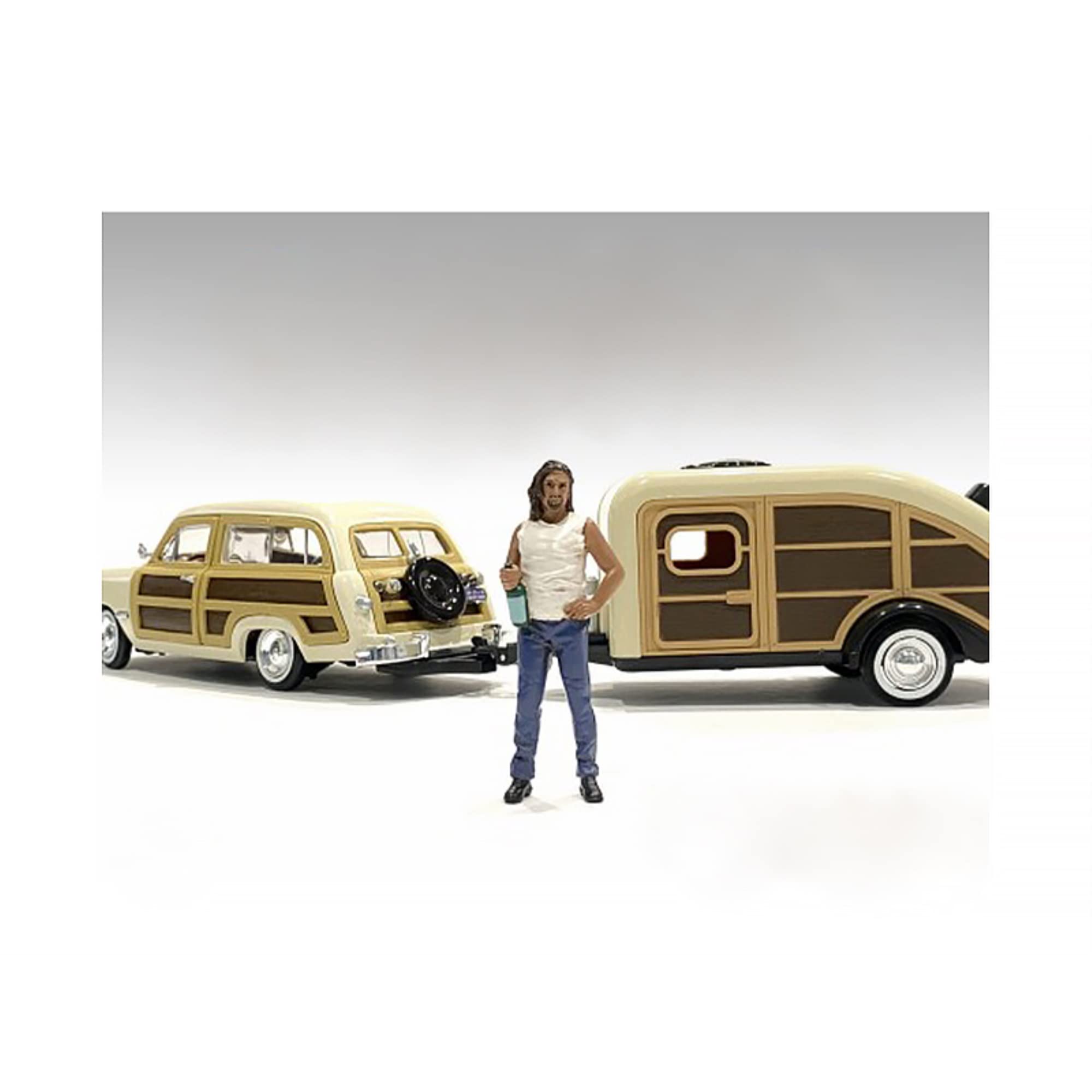 American Diorama Campers Figure 3 For 1/18 Scale Models 76336