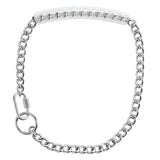Weaver Leather Livestock Chain Goat Collar with Rubber Grip Chrome Plated, 24-Inch