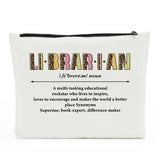 NBIAN Librarian Definition Noun Makeup Bag Library Theme Cosmetic Bag, Librarian Gifts, Book Lovers Gifts, Library Worker Gifts,