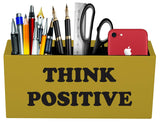 AccuPrints Sumiko Pen Holder Desk Organizer Parents (Think Positive)