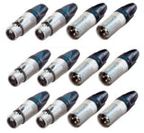 Neutrik 6 NC3MXX & 6 NC3FXX 3 Pin Male & Female XLR Cable Mic Connector c