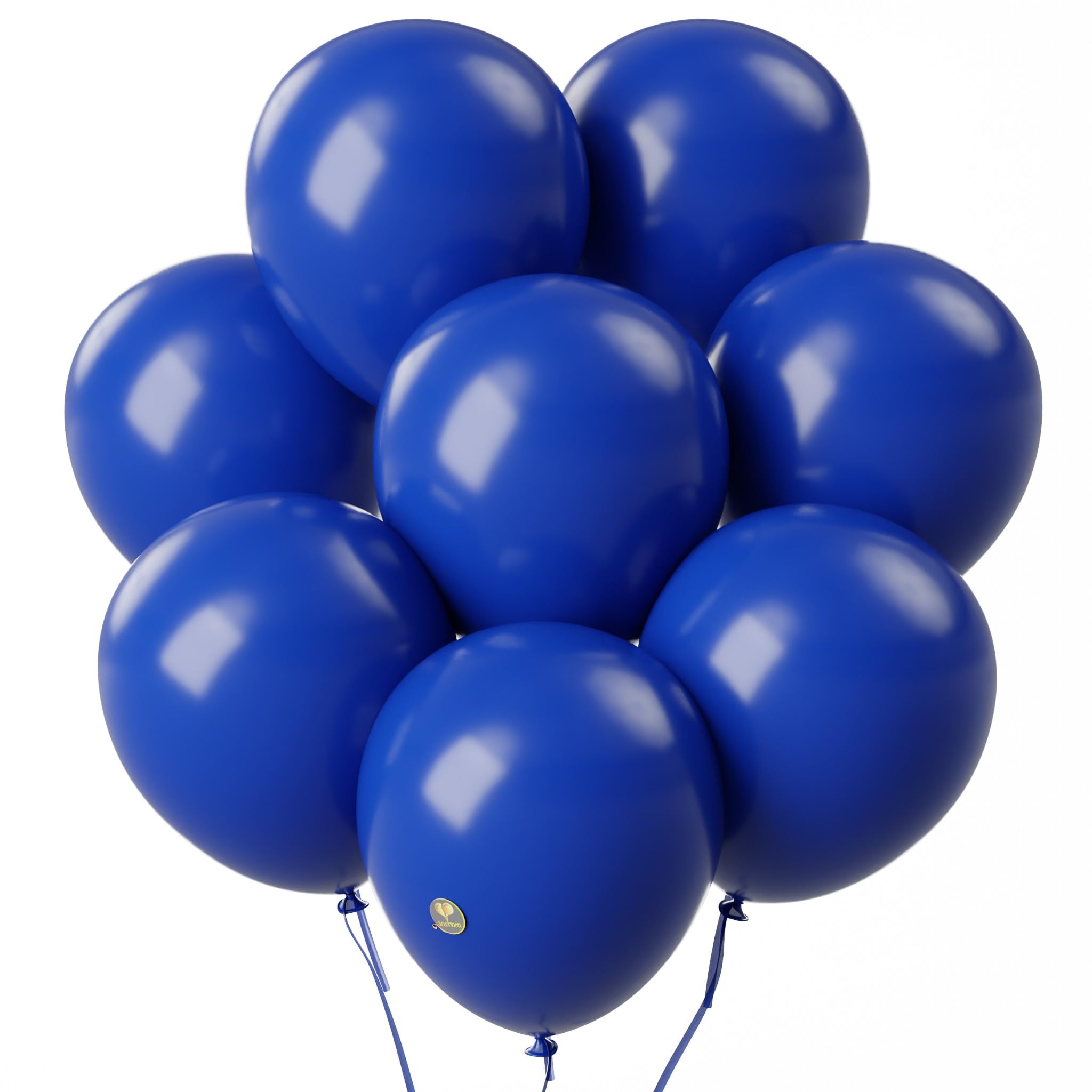 AFTERLOON Biodegradable Balloons Sapphire Blue 12 Inch 100 Pack, Matte Color Thickened Extra Strong Latex Helium Float, for Baby