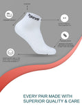 Xjarvis Ankle Length Socks For Men & Women - Moisture-Wicking Odor-Free Breathable Cotton Cushioned Half Terry Combo - Ideal For Sports Gym & Formal Wear - Pack Of 3 Pairs White Free Size,White,,B0B4GH424P