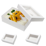 Wowxyz 19x14x4 Inches Cake Boxes 6pcs Rectangle Half Sheet 1/2 Sheet Bakery Boxes with Window - Donuts, Pastry Baking Cake, Pie 