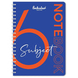 Scholar Six Subject Notebook 70 GSM White Paper | 240 Pages | WireBound Multisubject Notebook for School, College & Office Wr