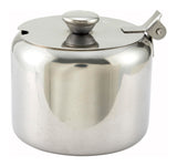 Winco Stainless Steel Sugar Can with Notched Cover, 10-Ounce