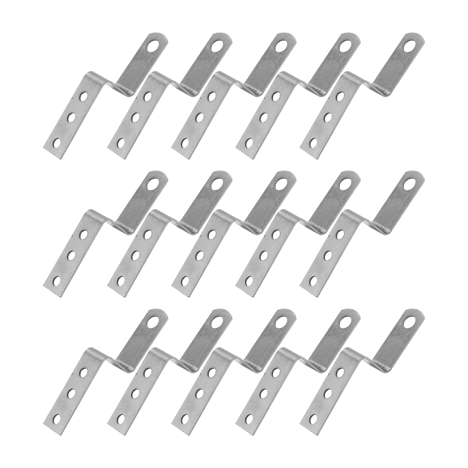 Joyangy 15Pcs Z Shaped Corner Bracket Furniture Support Bracket with Mounting Screws for Wood Shelves (1inch)
