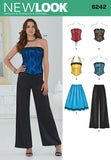 Simplicity Creative Patterns New Look 6242 Misses Corset Top, Pants and Skirt, A (46810121416)