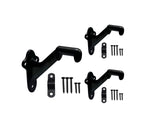 QCAA HandRail Brackets, 3, Zinc Die Cast, Matte Black, 3 Pack, Made in Taiwan
