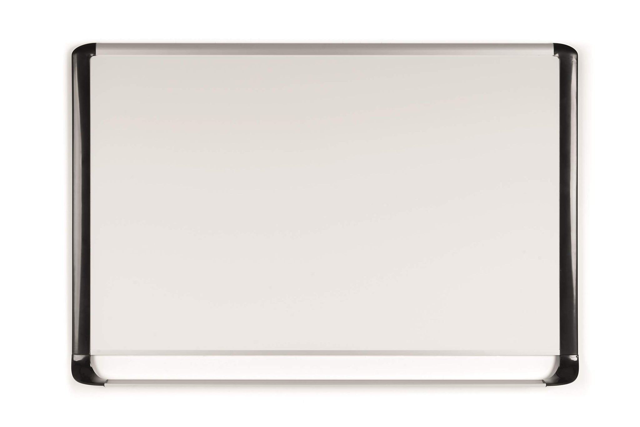 Mvi Magnetic Porcelain Dry-Erase Board, 36 X 48, Aluminum & Black Frame