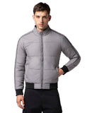 Fyltr Men'S Lightweight Winter Puffer Jacket With Contrast Piping Detail - Stand Collar | Full Zipper | Side Pockets | Ribbed Hem & Cuff,Gravel Grey,Gravel Grey,S