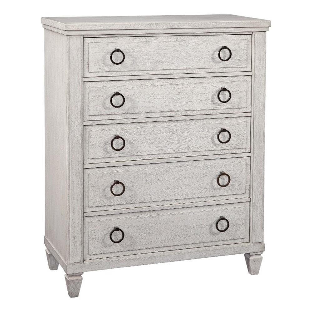 American Woodcrafters Salter Path Wood 5-Drawer Chest In Oyster White