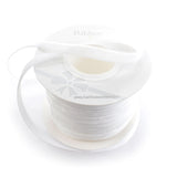 3/8 Velvet Ribbon - Narrow Single-Sided Craft Trim for Hair Bows, Sewing & Gift Wrapping - (White, 25 Yards)