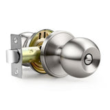 Lepushom 1 Pack Bathroom Door Knob, Door Knobs Interior Without Keys, Brushed Nickel Door Knobs for Bedroom and Office, Privacy 