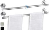 24 Inch Towel Bar 2 Pack for Bathroom 9/12/16/24/28/33 Inch Kitchen Hand Towel Holder Brushed Nickel Stainless Steel 304 RUSTPRO