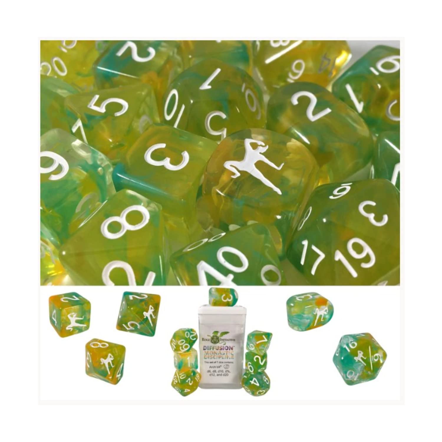 Role 4 Initiative Diffusion Poly Set - Monastic Tradition W/Class Symbol (15)