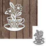 1Pc Cup Flower Leaf Metal Die Cuts,Spring Petal Wedding Flower Leaf Cutting Dies Cut Stencils Diy Scrapbooking Craft Album Decor