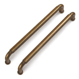 Goo-Ki 6 Pack 6-1/4 Inch (160mm) Hole Center Cabinet Pulls Antique Brass Zinc Alloy Kitchen Drawer Pulls Drawer Handles 6.7 Inch