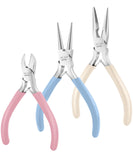 Mr. Pen- Jewelry Making Kit, 3 Pack Pastel Color Pliers, Mini Wire Cutters, Chain Nose and Craft Pliers for Earrings and Jewelry