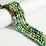 60pcs 6mm Natural Chrysocolla Beads Gemstone Beads Round Loose Beads for Jewelry and Bracelets Making
