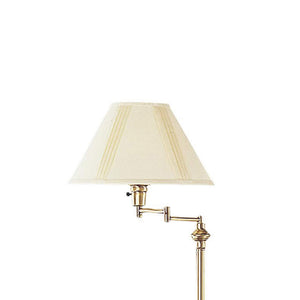 150 Watt Metal Floor Lamp With Swing Arm And Fabric Conical Shade