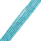 160pcs 4x2mm Blue Turquoise Heishi Disc Rondelle Spacer Natural Stone Semi Precious Gemstone Loose Beads for Jewelry Making 15 I