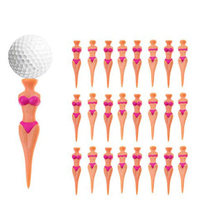 Golf Tees, Golf Accessories For Men, 3 Funny Golf Tees, Golf Sexy Girl Lady Tees Fun Holder Home Golf Training (Purple-24P)