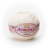 ARMONIA [100grs] by Omega Fine 100% Mercerized Cotton Thread | Great for Crochet and Knitting Color: 07 Warm White 19