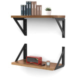 Heavy Duty Shelf Bracket 8 Inch, 4 Pack Black Brackets Right Angle Triangle Wall Mount, Durable for Garage & Workshop Organizati