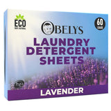 Laundry Detergent Sheets 30 Ct Lavender Scented Sheets 100% Natural PlantBased Formula Eco Friendly, Lightweight, Travel 