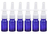 6Pcs 10ml/0.34oz Glass Nasal Bottles - Portable Empty Refillable Fine Mist Atomizers Cosmetic Makeup Perfume Storage Container V