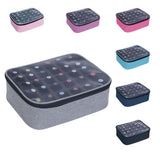 UOZL Small Clear Nail Polish Organizer Holds 30 bottles(15ml-0.5fl.oz) Nail Polish Case Multifunctional Nail Polish Bag organize