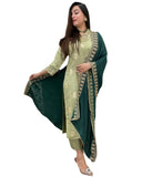 Gosriki Women'S Rayon Viscose Printed Straight Kurta With Pant & Dupatta (Udh Pista-Vks01-Gs_Xxl_Pista_Xx-Large),Pista,2,B0DVPQMFMM