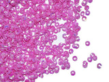The Design Cart 4 mm Pink Lustre Bowl Plastic Sequins Sitara for Embroidery, Embellishing Handbags, Apparels, Art Craft DIY Kit