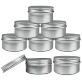 Beauticom Aluminum Silver Tin Metal Storage Containers with Screwtop Lids for DIY Beauty, Cosmetics, Accessories, Travel and Mor