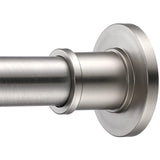 BRIOFOX Industrial Shower Curtain Rod - Never Rust Non-Slip 27-43 Inch 304 Stainless Steel, Brushed Nickel