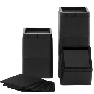 BTSD-home 3 Inches Stackable Bed Risers Furniture Risers for Sofas, Counch, Tables Heavy Duty Bed Frame Lifters 6 Pack