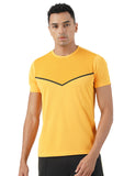 Pumpd Athleisure Mens Stylish T-Shirt For Gym -Drytech Anti-Odor Lightweight Soft Seams Uv Protect,Orange Energy,Orange Energy,S