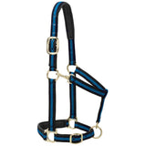 Weaver Leather Nylon Horse Halter, Padded and Adjustable, Chin and Throat Snap Hook Halters for Horses, Brass Plated Halters for