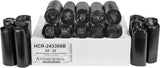 Aluf Plastics High Density Trash Bags, 16 Gallon, 1000 Count, 8 Micron (eq), 24 x 33, Black, for Bathroom, Office, Industrial, C